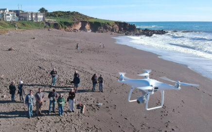 Jay Siedel instructs journalism faculty on use of UAVs/drones at the 2019 JACC Mid-Winter Conference in Cambria, California. (Curtis Corlew)