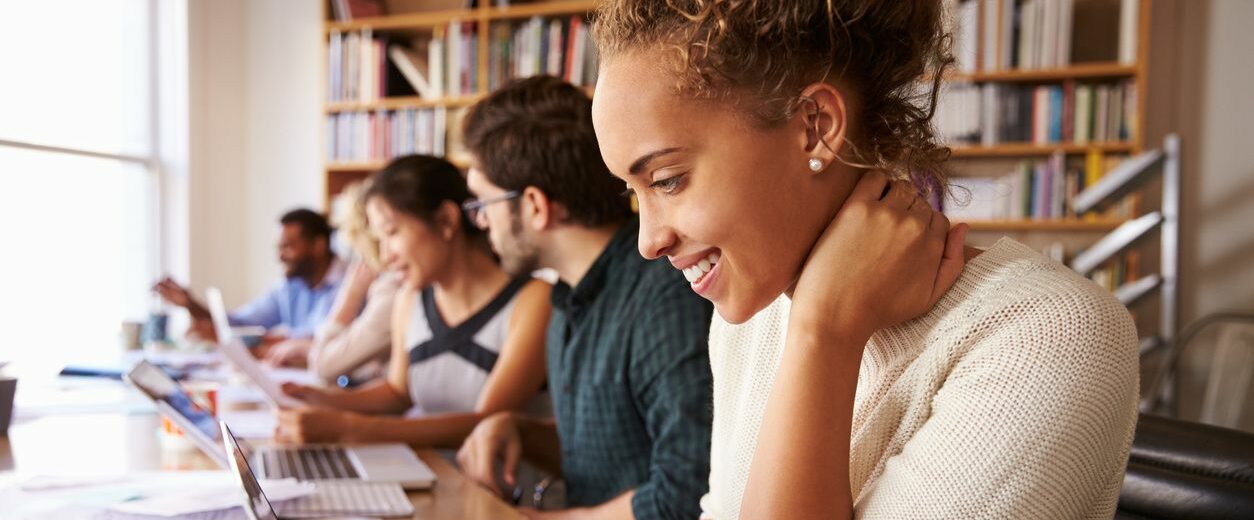 students using computers