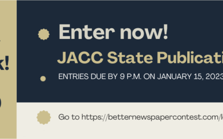 Time to show off your work! Enter now! JACC STate Publications Awards