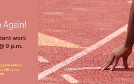 Legs and hands of man kneeling at starting line of track race